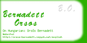 bernadett orsos business card